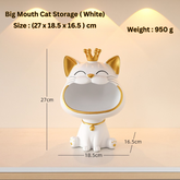 Light Luxury Crown Lucky Cat Key Storage Tray